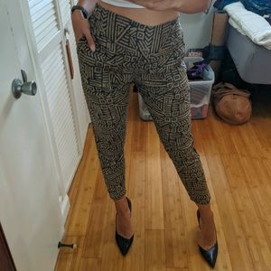 Tribal Skinny Leg Crop Pants